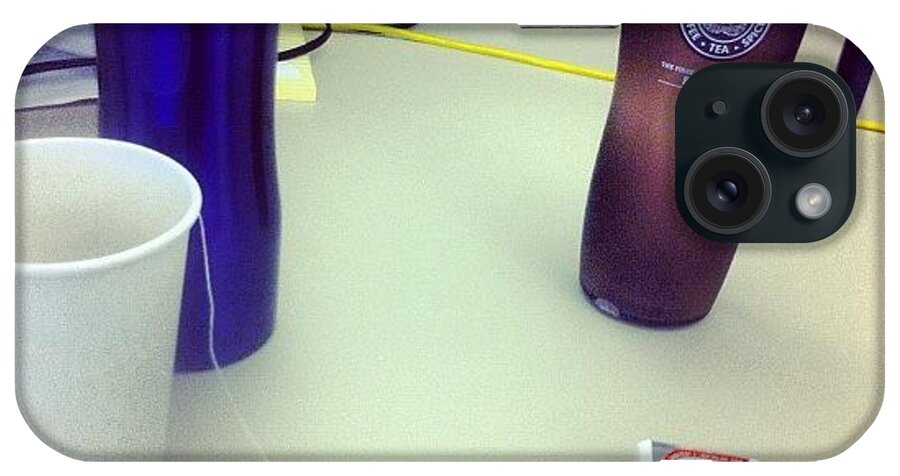Messed iPhone Case featuring the photograph #messed Up #desk #office #work by Nero D