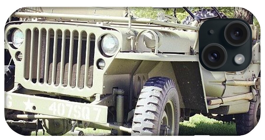  iPhone Case featuring the photograph Military Jeep by Kim Szyszkiewicz