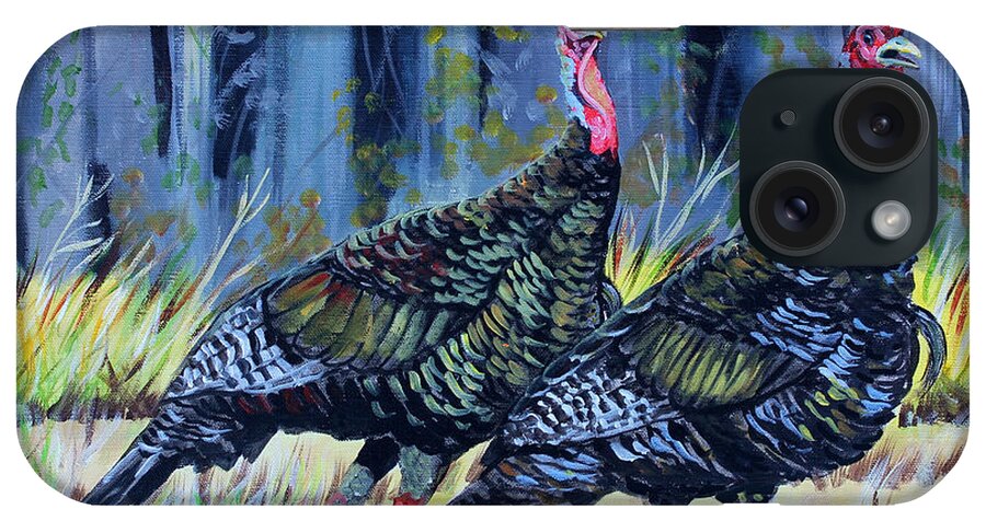 Wild Turkeys iPhone Case featuring the painting Mississippi turkeys by Karl Wagner