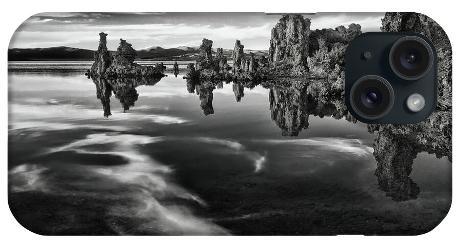 B&w iPhone Case featuring the photograph Mono Lake Mystery by Beth Sargent