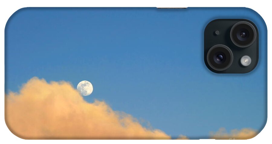 Ventura iPhone Case featuring the photograph Moon At Sunset by Henrik Lehnerer