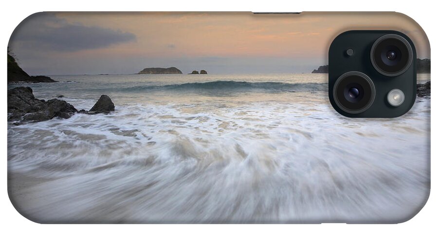 00176415 iPhone Case featuring the photograph Moon Over Playa Espadilla Costa Rica by Tim Fitzharris