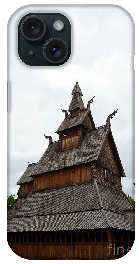 Moorhead Stave Church iPhone Case featuring the photograph Moorhead Stave Church 26 by Cassie Marie Photography