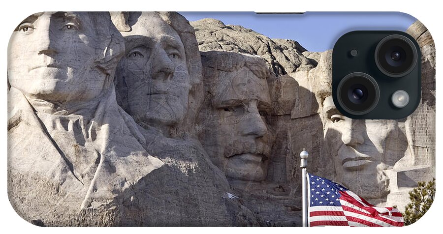 Rushmore iPhone Case featuring the digital art Mount Rushmore South Dakota Black Hills by Mark Duffy