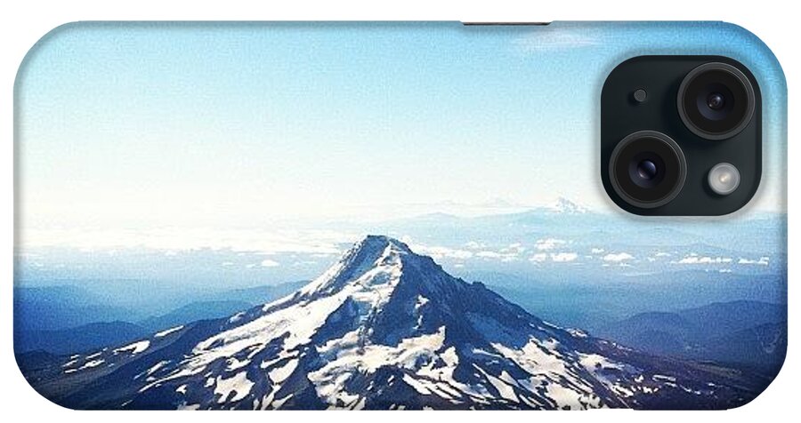 Instagram iPhone Case featuring the photograph Mt Hood From A Plane #lomofi #oregon by Brandon Erickson