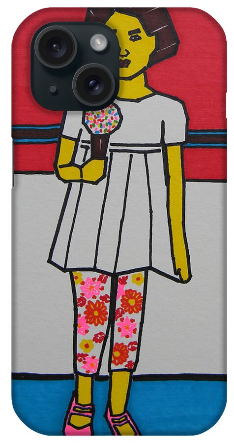 Ice Cream iPhone Case featuring the painting My Ice Cream by Marwan George Khoury