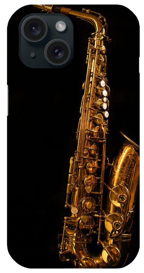 Jean Noren iPhone Case featuring the photograph Portrait of My Old Sax by Jean Noren