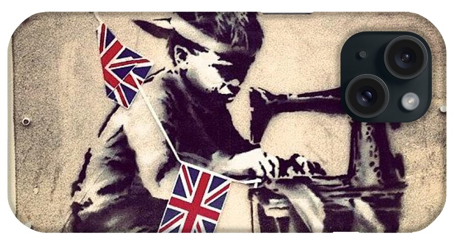 Londonstreetart iPhone Case featuring the photograph New #banksy Wood Green,london Uk by Lee Wilson