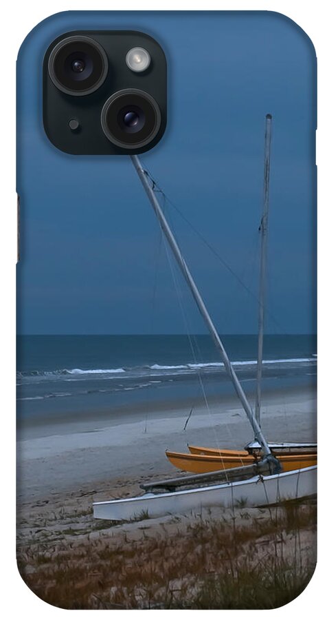 Sailboats iPhone Case featuring the photograph No Sailing Today by DigiArt Diaries by Vicky B Fuller