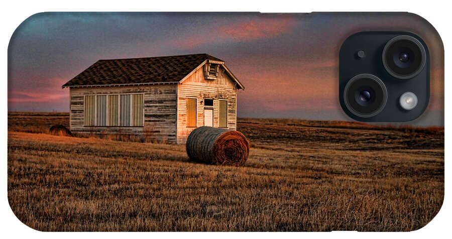 Sunrise iPhone Case featuring the photograph Old Prairie School at Sunrise by Edward R Wisell