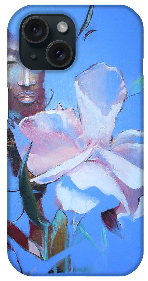 Lin Petershagen iPhone Case featuring the painting Oleandera by Lin Petershagen