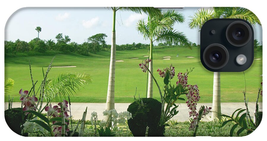 Orchid iPhone Case featuring the photograph Orchids at Iberostar Golf Course in Punta Cana DR by Heather Kirk