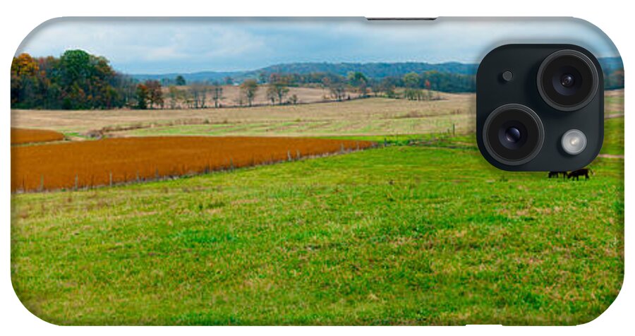 Panorama Valley Farm iPhone Case featuring the photograph Panorama Valley Farm by Randall Branham