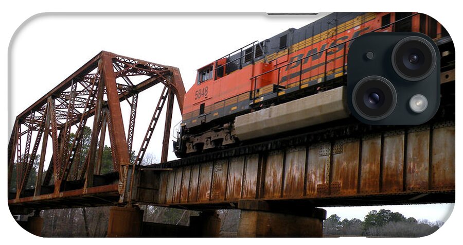 Railroad Trestle iPhone Case featuring the photograph Passing Through The Trestle by Kathy White