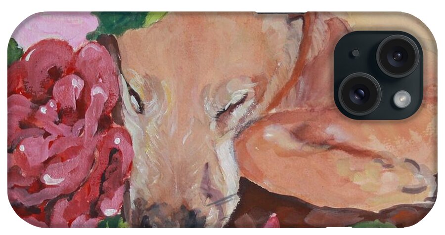 Dog iPhone Case featuring the painting Peaceful Slumber by Sheila Wedegis
