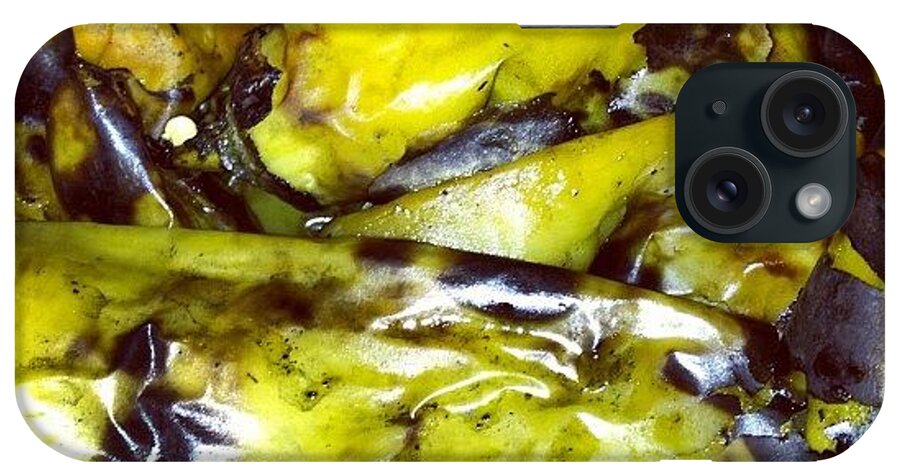 iPhone Case featuring the photograph Peeling Some Roasted Green Chile by Joey Maese