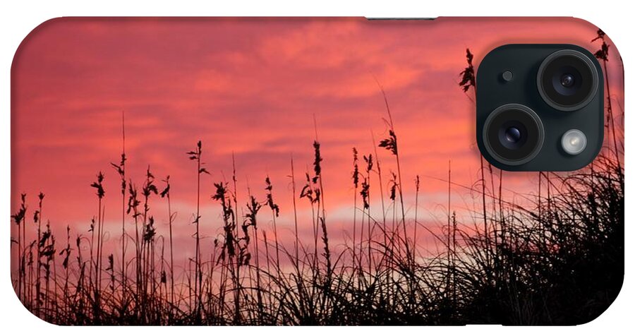 Pink iPhone Case featuring the photograph Pink skys above the dunes by Kim Galluzzo