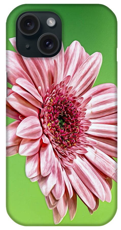 Daisy iPhone Case featuring the photograph Pinky On Lime by Bill and Linda Tiepelman