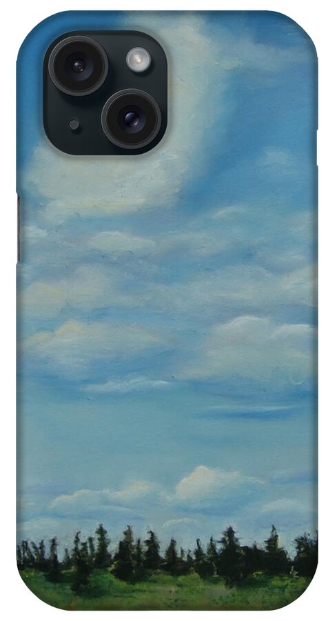 Clouds iPhone Case featuring the painting Pioneer Clouds by Marie-Claire Dole