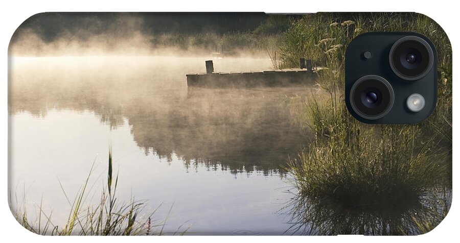 Mp iPhone Case featuring the photograph Pond In Early Morning Mist, Upper by Konrad Wothe
