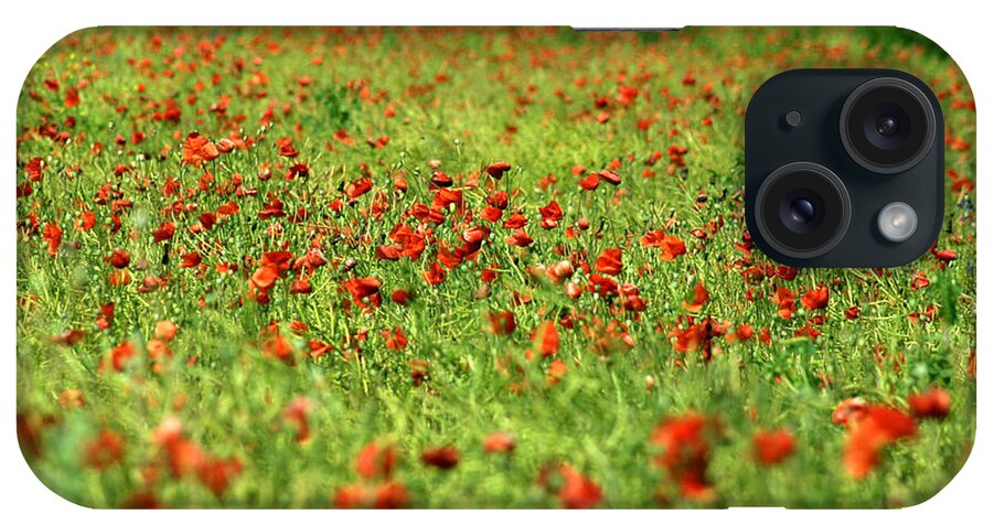 Agriculture iPhone Case featuring the photograph Poppy field I by Emanuel Tanjala