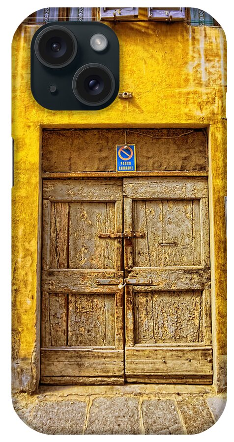 Door iPhone Case featuring the photograph Porta di mistero No Parking by Fred J Lord