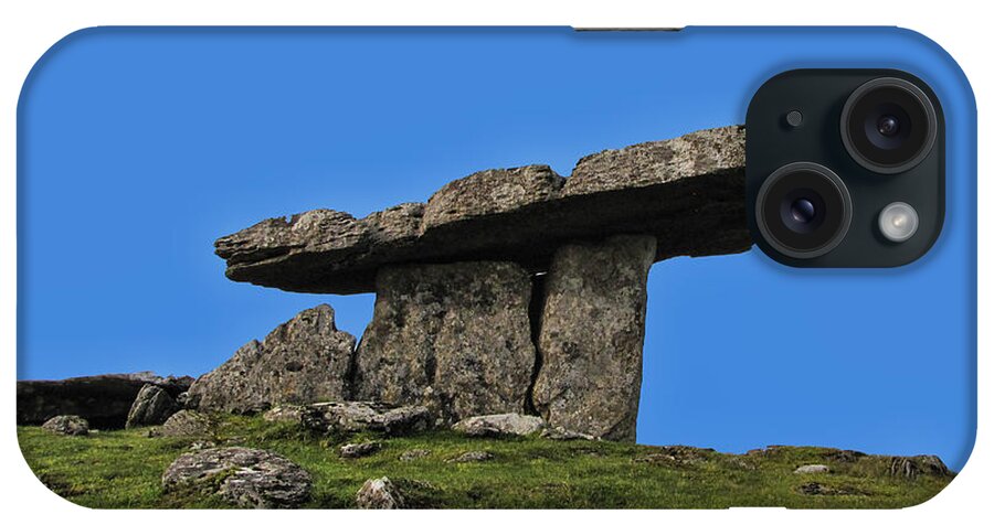 Poulnabrone iPhone Case featuring the photograph Poulnabrone Dolmen by David Gleeson