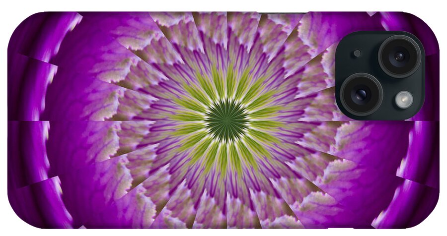 Mandala iPhone Case featuring the photograph Purple Green Mandala by Bill Barber