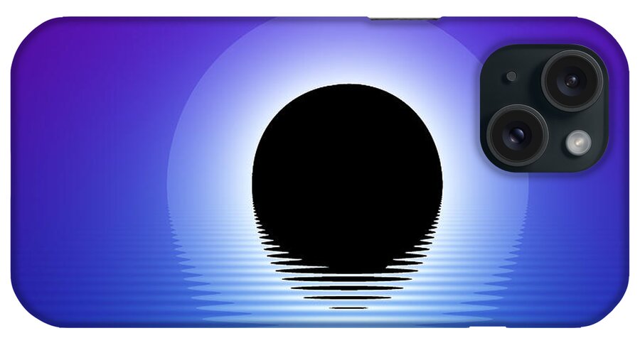 Fractal iPhone Case featuring the digital art Purple moon set by Steev Stamford