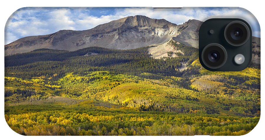 00438915 iPhone Case featuring the photograph Quaking Aspen Forest And East Beckwith by Tim Fitzharris