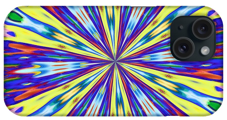 Rainbow iPhone Case featuring the digital art Rainbow In Space by Alec Drake