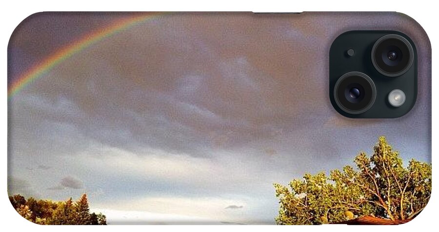 Promise iPhone Case featuring the photograph Rainbow #promise #hope hit N Run by Tara Ham