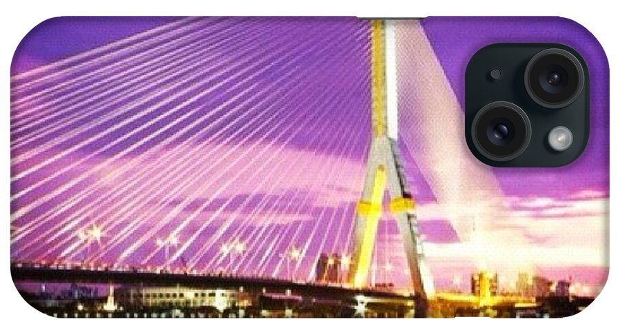 Picoftheday iPhone Case featuring the photograph Rama 8 Bridge #dotz #colorful #building by Rocky Boat