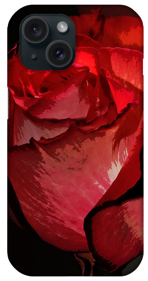 Rose iPhone Case featuring the photograph Rare Red Rose by Phyllis Denton
