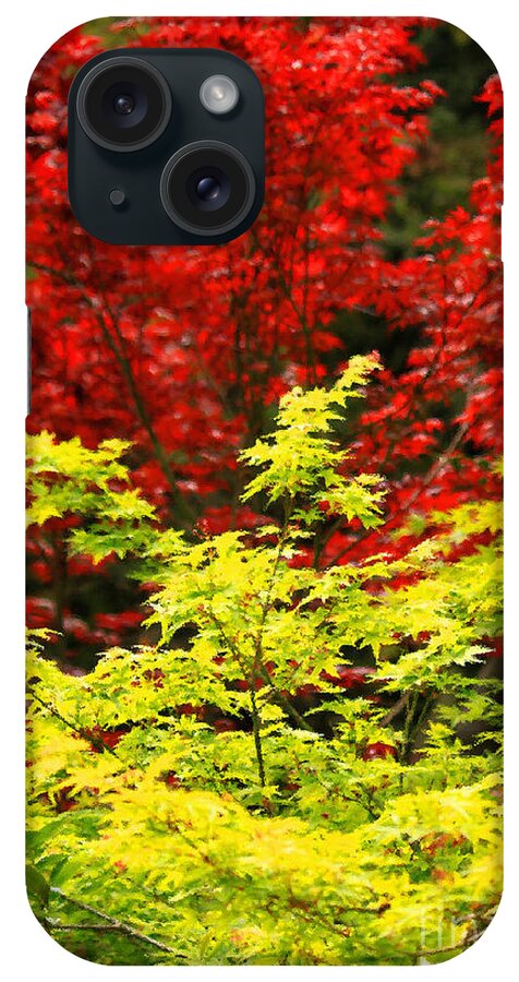 Red Leaves iPhone Case featuring the photograph Red And Yellow Leaves by James Eddy