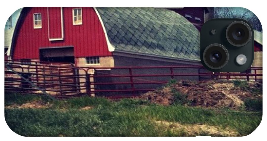 iPhone Case featuring the photograph Red Barn. Waupun Wisconsin by Parmilla Gnanasekaran
