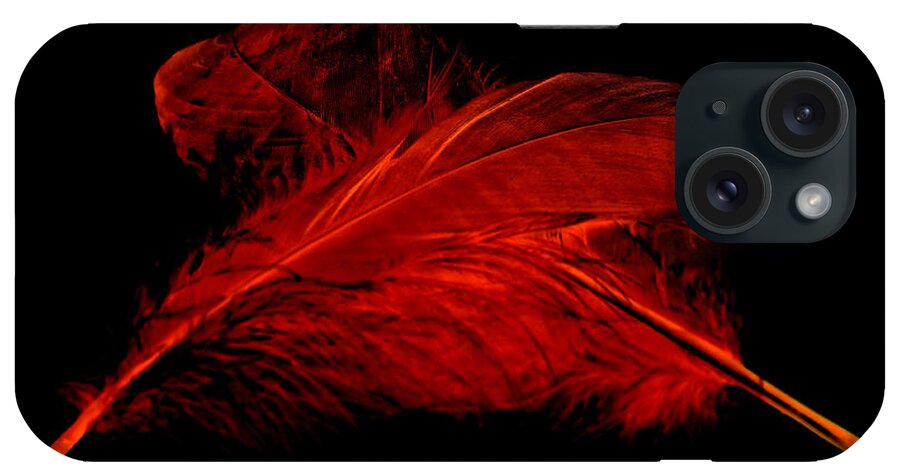 Red Goose iPhone Case featuring the photograph Red Ghost on Black by Steve Purnell