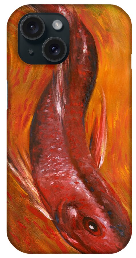 Red iPhone Case featuring the painting Red Snapper by Stan Kwong