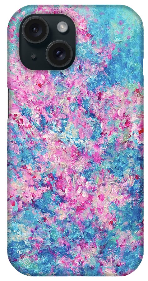 Redbud Tree iPhone Case featuring the painting Redbud Special by Nancy Cupp
