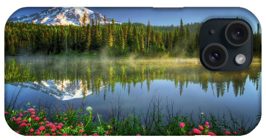 Landscape iPhone Case featuring the photograph Reflection Lakes by William Lee