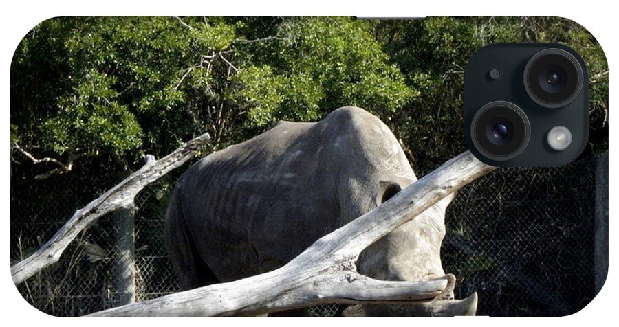Rhinoceros iPhone Case featuring the photograph Rhino by Kim Galluzzo