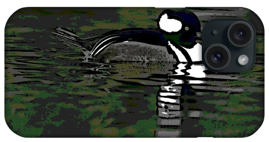 Hooded Merganser iPhone Case featuring the photograph Rippled by George Pedro