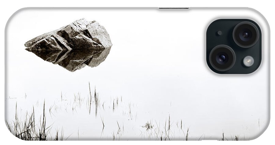 Pond iPhone Case featuring the photograph Rock in the Water by Steve Gadomski