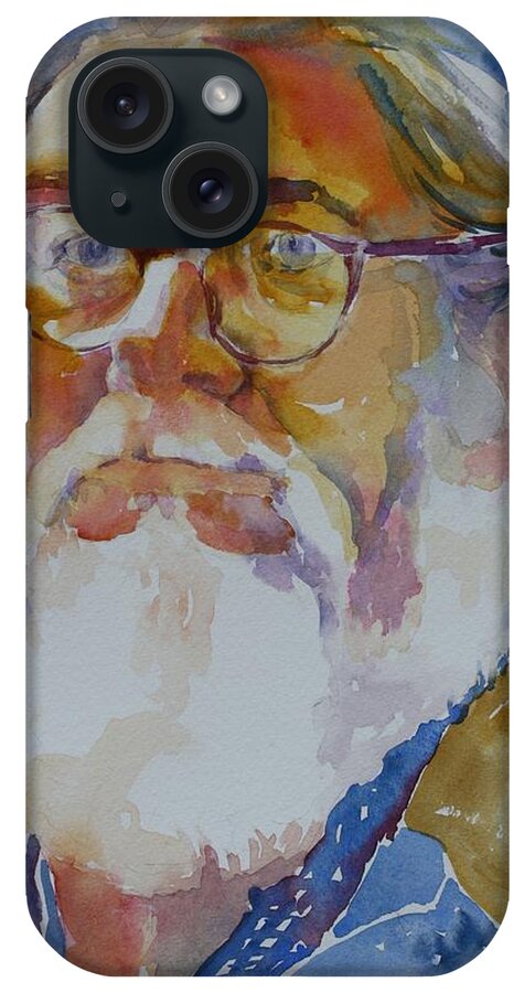 Watercolor iPhone Case featuring the painting Roger by Tara Moorman