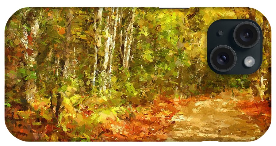 Painting iPhone Case featuring the painting Romance In Autumn by Georgiana Romanovna
