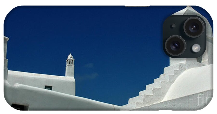 Mykonos iPhone Case featuring the photograph Rooftops of Mykonos by Vivian Christopher