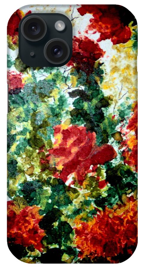 Roses iPhone Case featuring the painting Rose Garden by Susan Kubes