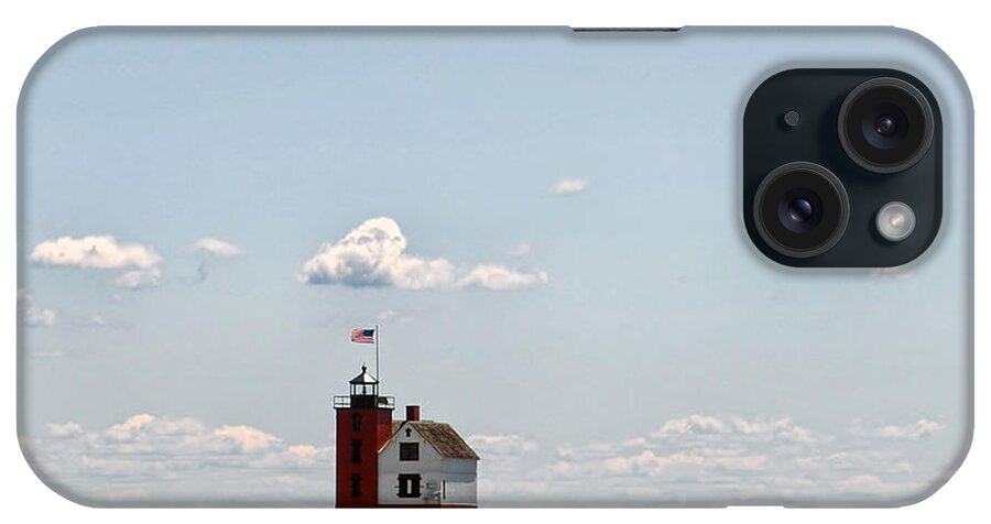 Lighthouse iPhone Case featuring the photograph Round Island Light by Terry Doyle