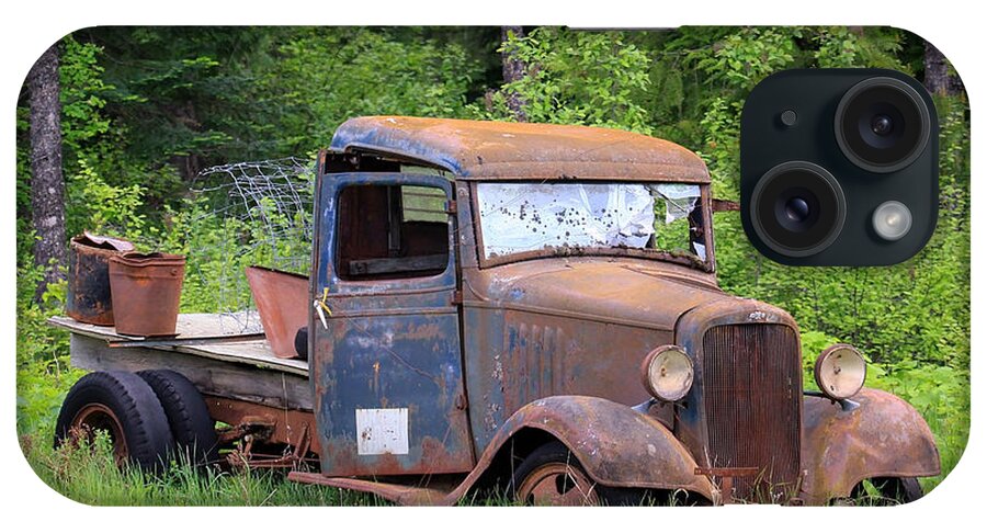 Abandoned Truck iPhone Case featuring the photograph Rusty Chevy by Steve McKinzie