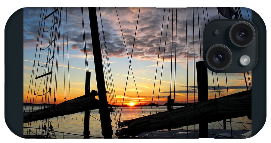 Destin iPhone Case featuring the photograph Sail At Sunset by Larry Beat